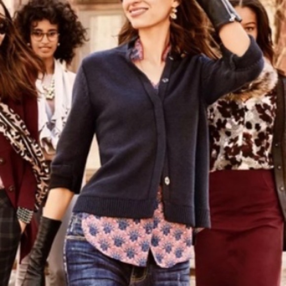 CAbi Pursuit navy sweater cardigan small - Picture 3 of 12